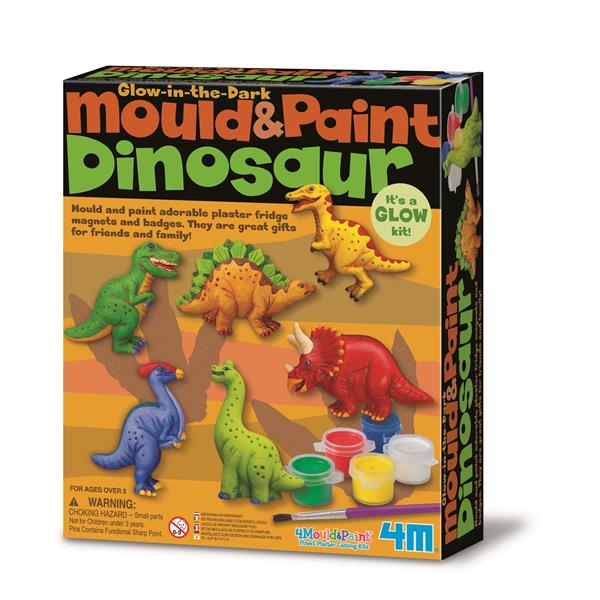 8503514 4M 00-03514 Aktivitetspakke, Dinosaur, Glow-in-dark 4M Mould & paint